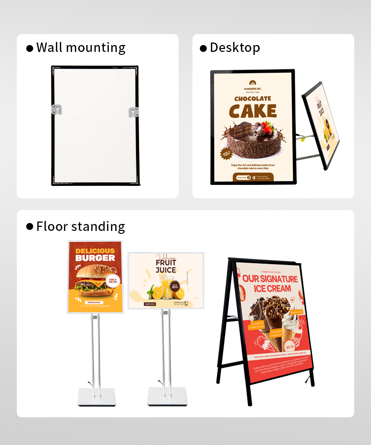 LED slim light box poster frame installation LED slim light box poster frame installation