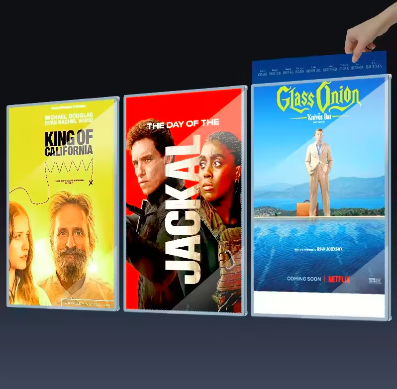 Ultra-Slim Aluminum Profile A4 Size Backlit LED Lightbox Tempered Glass Menu Frame with LED Banner Display for Advertising