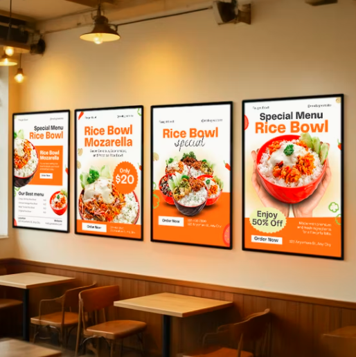 Indoor LED Billboard Bright Light Box Poster Frame LED Slim Advertising Light Box for Department Store