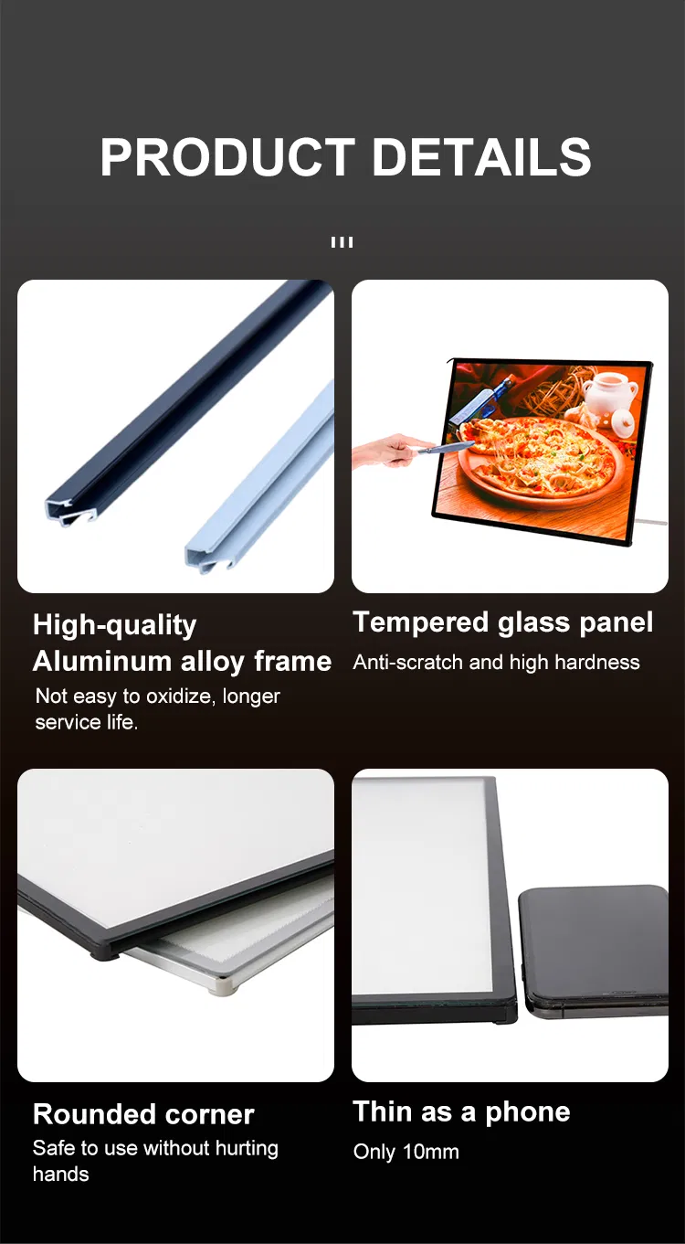 Indoor LED Billboard Bright Light Box Poster Frame LED Slim Advertising Light Box for Department Store